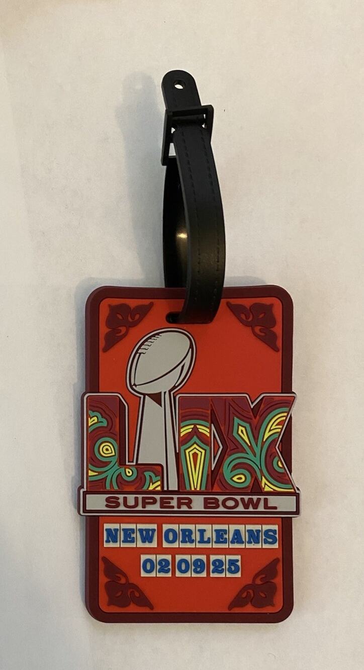 NFL Super Bowl 59 Logo Luggage Tag Travel Bag ID Golf Tag 2025 New Orleans
